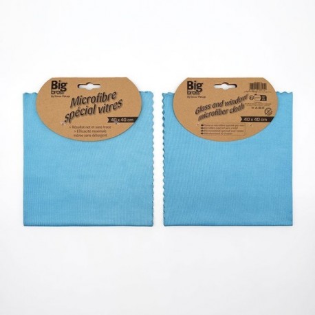 Carré microfibre spécial vitres REMUE MENAGE 40x40cm