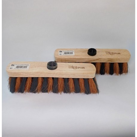 Balai coco zébré REMUE MENAGE monture bois 29cm