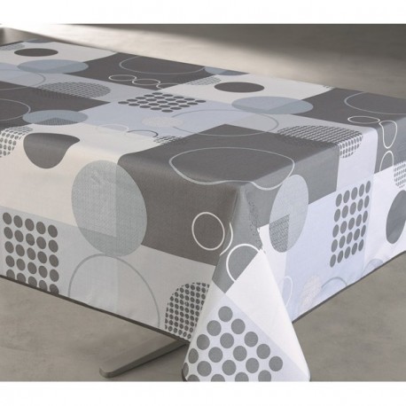 Toile cirée Tissus Enduit ACCESS DECO Zoe grise RL de 140cmx20m