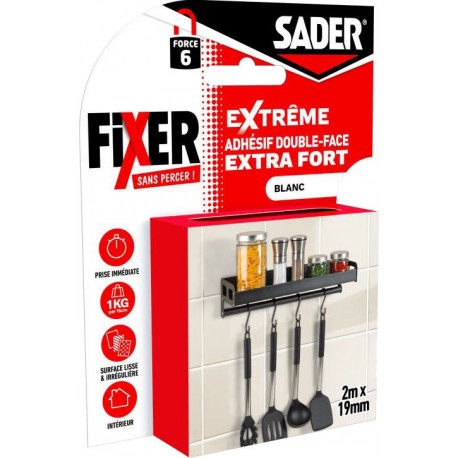 Adhésif SADER Double face FSP Extrême 2mx19mm