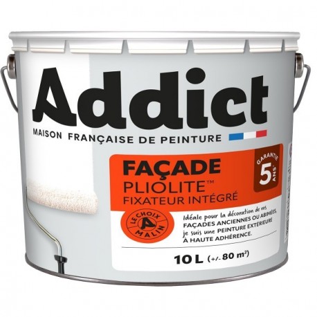 Peinture façade ADDICT 100% pliolite ton pierre 10L