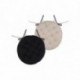 Galette ronde STOF noir/lin Ø.38cm