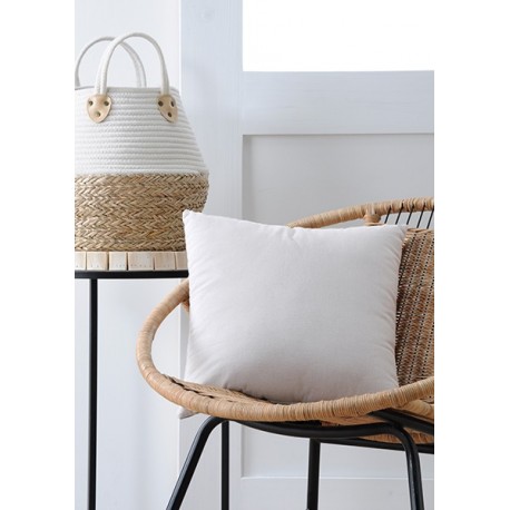 Coussin zip DUO 40x40cm écru
