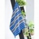 Lot de 3 torchons Béa Bleu/Beige 50x80cm