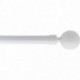 Kit tringle extensible 120 à 210cm LUANCE Embout Stael Blanc Mat