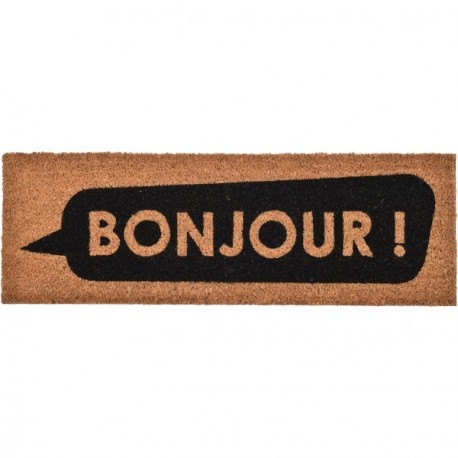 Tapis Imp Bonjour Noir LUANCE 25x75cm