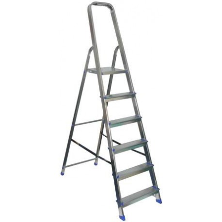 Escabeau VERITT acier-alu 6 marches - 3,03m