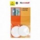 2 butoirs muraux adhésifs FIX-O-MOLL blanc Ø.40mm
