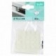 40 patins amortisseurs FIX-O-MOLL adhésif transparent hauteur 1mm Ø.10mm