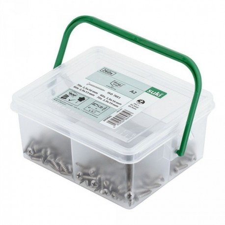 Vis en acier inoxydable FIX-O-MOLL A2 vert