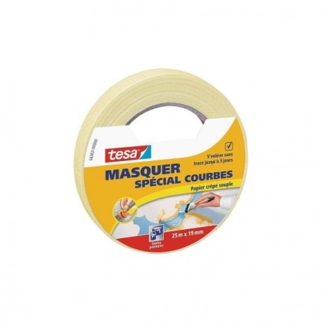 Adhésif de masquage lignes courbes TESA 25mx19mm