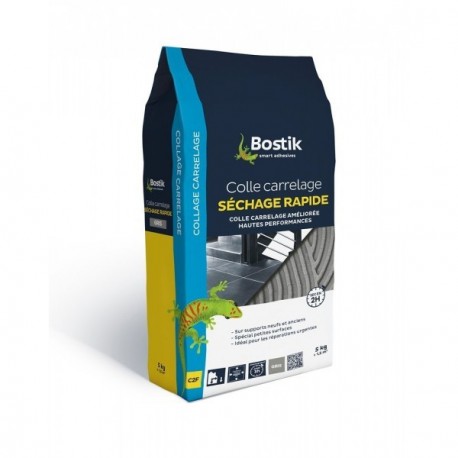 Colle carrelage séchage rapide BOSTIK gris 5kg