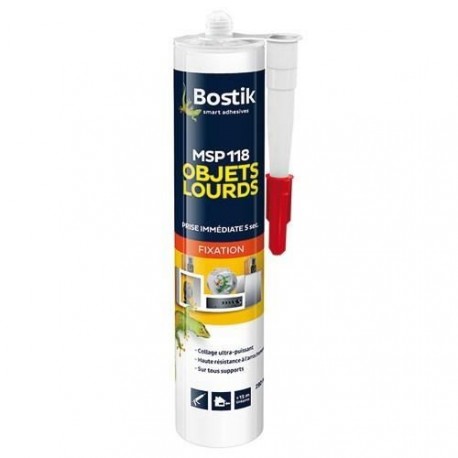Colle BOSTIK fixation pro MSP118 objets lourds 290ml