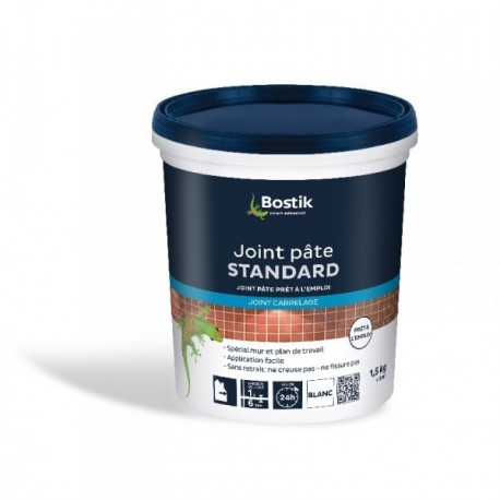 Joint standard pâte BOSTIK blanc 1,5kg