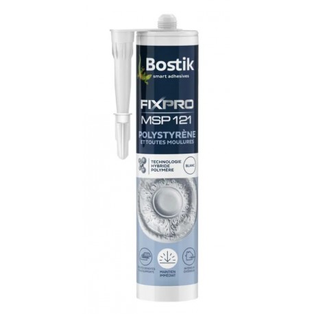 Colle de fixation Polystyrène et Moulures BOSTIK MSP 121 290ml