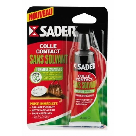 Colle contact SADER néopréne sans solvant incolore 30ml