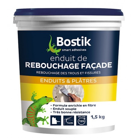 Enduit de rebouchage façade pâte BOSTIK Gamme GSB 1,5kg