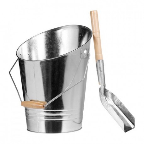 Seau et pelle à cendres acier galvanisé RUECAB