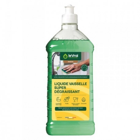 Liquide vaisselle superdégraissant LE VRAI 1L