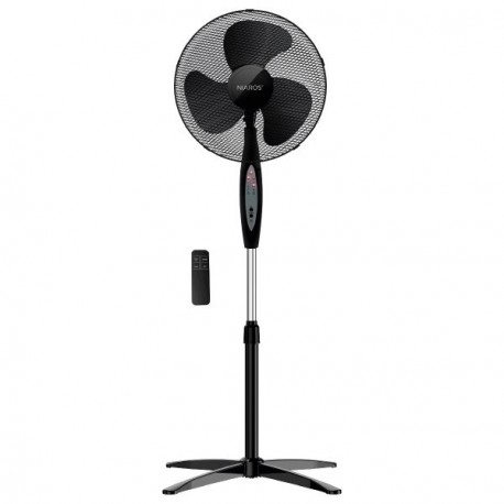 Ventilateur sur pied NIAROS NAMETIL 45W noir avec commande et minuterie