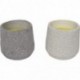 Bougie à la citronnelle Terracotta TENERIFE GM X1 gris/blanc