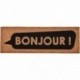 Tapis Imp Bonjour Noir LUANCE 25x75cm