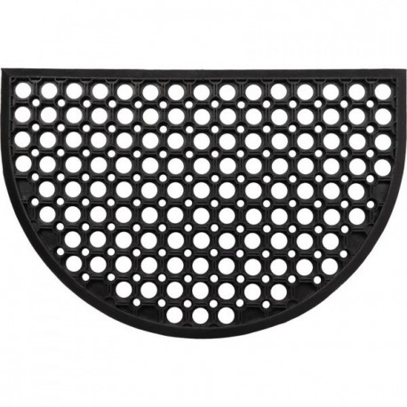 LUANCE TAPIS DEMI LUNE CAILLEBOTIS CAOUTCHOUC NOIR 40x60cm