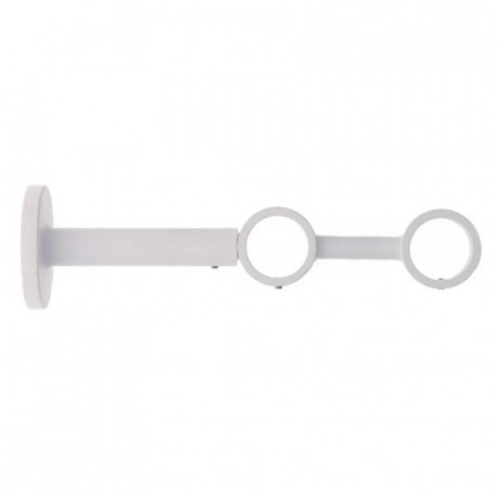 LUANCE SUPPORT DOUBLE EXT D28CM 190MM X1 BLANC MAT