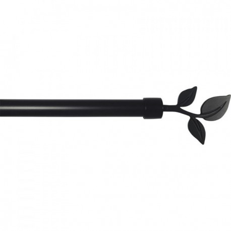 LUANCE KIT EXT 120-210 CM D19 EMBOUT FEUILLE NOIR MAT