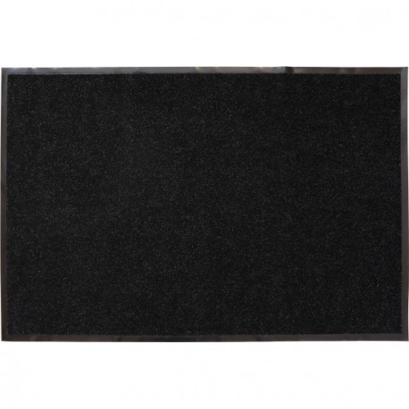 Tapis polyester/pvc LUANCE noir chine blanc 80x120cm