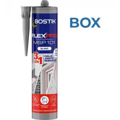 Colle BOSTIK FLEXPRO MSP101 3en1 colle,jointe et rebouche 290ml x80uc