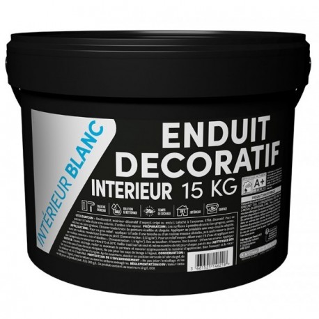 Crépi décoratif intérieur TDP mat blanc 15kg