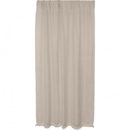 LUANCE RIDEAU DE PORTE 135X225CM POLYESTER/LIN TISSE AVEC THERMOCOLLANT 140X3CM TAUPE