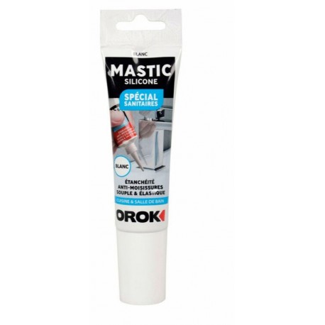 Mastic silicone spécial sanitaire blanc 85ml