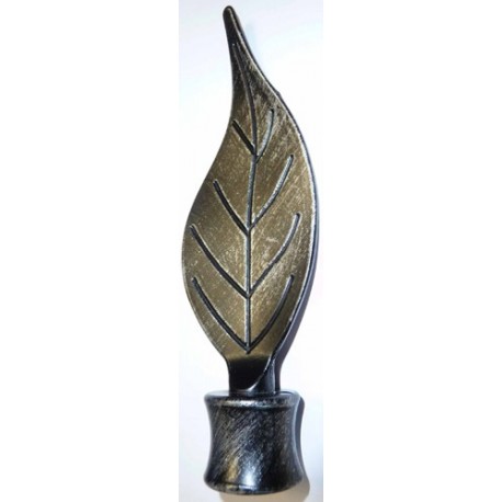 Embout ESSENTIEL feuille noir/argent