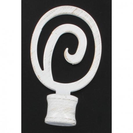 Embout ESSENTIEL tourbillon blanc/or