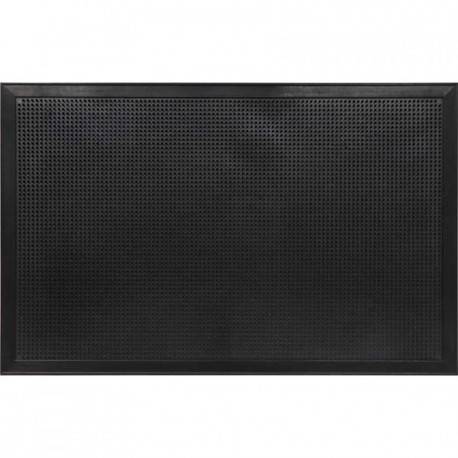 LUANCE Tapis EDEN PICOT CAOUTCHOUC NOIR 45x70cm