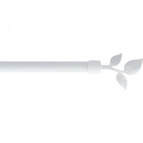 LUANCE KIT EXT 120-210 CM D19 EMBOUT FEUILLE BLANC MAT