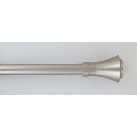 Kit tringle extensible 210 à 380cm ESSENTIEL embout touch of zen Argent