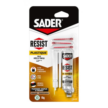 Colle Epoxy SADER Résist'Plastique 10g