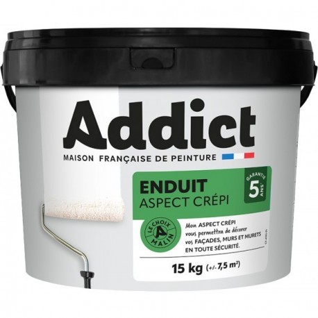 Enduit extérieur ADDICT aspect crépi ton pierre 15kg