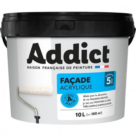 Peinture façade ADDICT acrylique ton pierre 10L