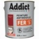 Peinture fer ADDICT glycéro brillant rouge vif RAL 3000 2,5L