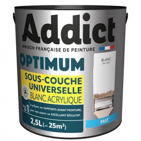 Peinture RECA Optimum Impression Acrylique Universel Blanc 2,5L