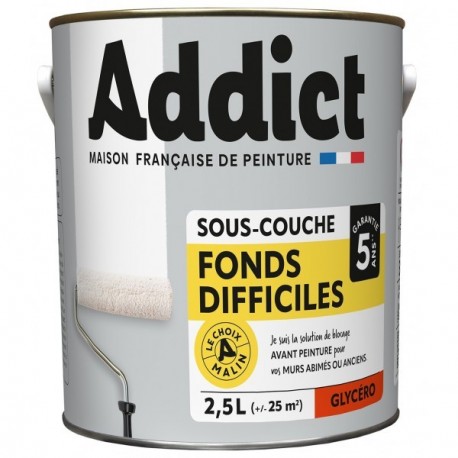 Sous-couche ADDICT fonds difficiles blanc 2,5L
