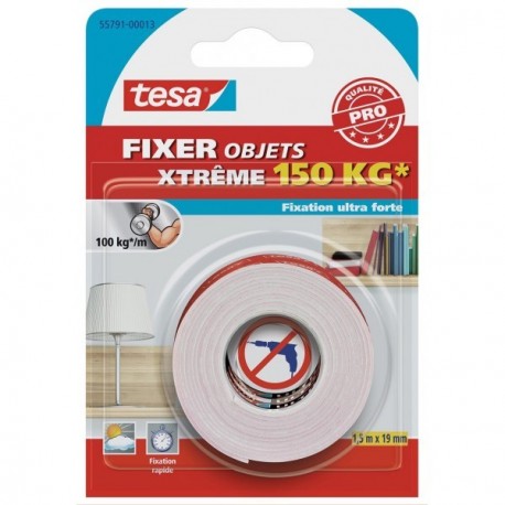 Adhésif double face TESA Fixation X'TREME 1,5mx19mm