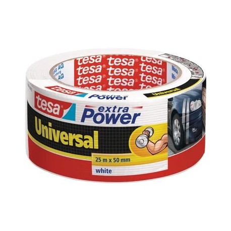 Adhésif de Réparation toilé Extrapower Universel TESA blanc 25mx50mm