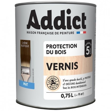 Vernis ADDICT bois mat chêne rustique 750ml