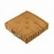 Coussin DUO STOF curry/lin 45x45x10cm