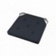 Galette DUO carrée velcro anthracite 38x38cm